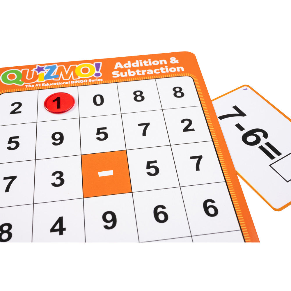 Learning Advantage QUIZMO Math Bingo - Addition & Subtraction Game