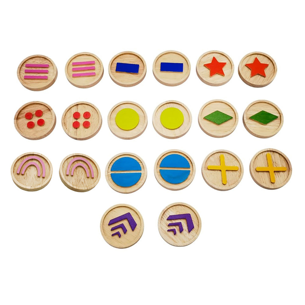 The Freckled Frog Let's Feel - Tactile Sensory Disks - Colorful Beechwood