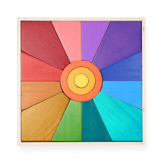 The Freckled Frog Sunny Colors – Wooden Sun Puzzle & Playset