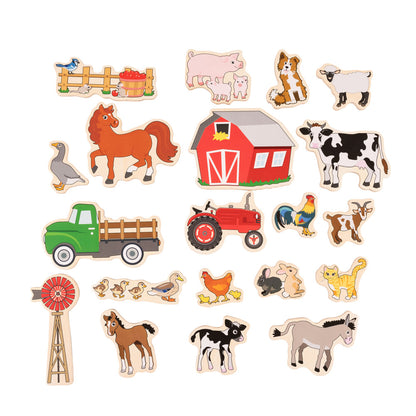 Spark & Wow Beechwood Farm-Themed Magnetic Set - 20 Pieces