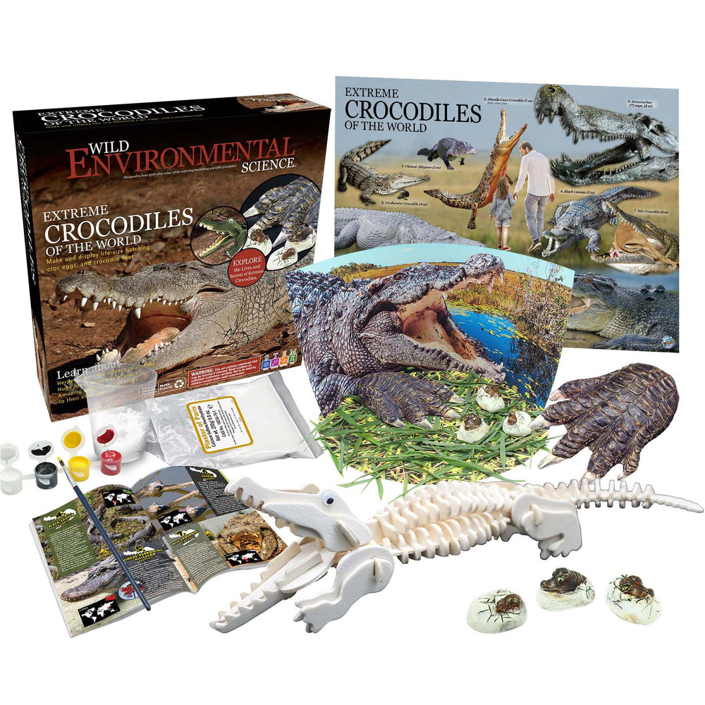 Wild Environmental Science Extreme Crocodiles Kit - Craft & Learn About Crocodiles