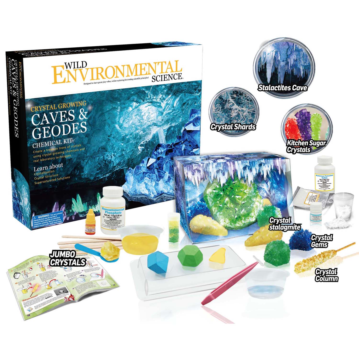 Wild Environmental Science Crystal Caves & Geodes Kit - Grow Stalagmit ...