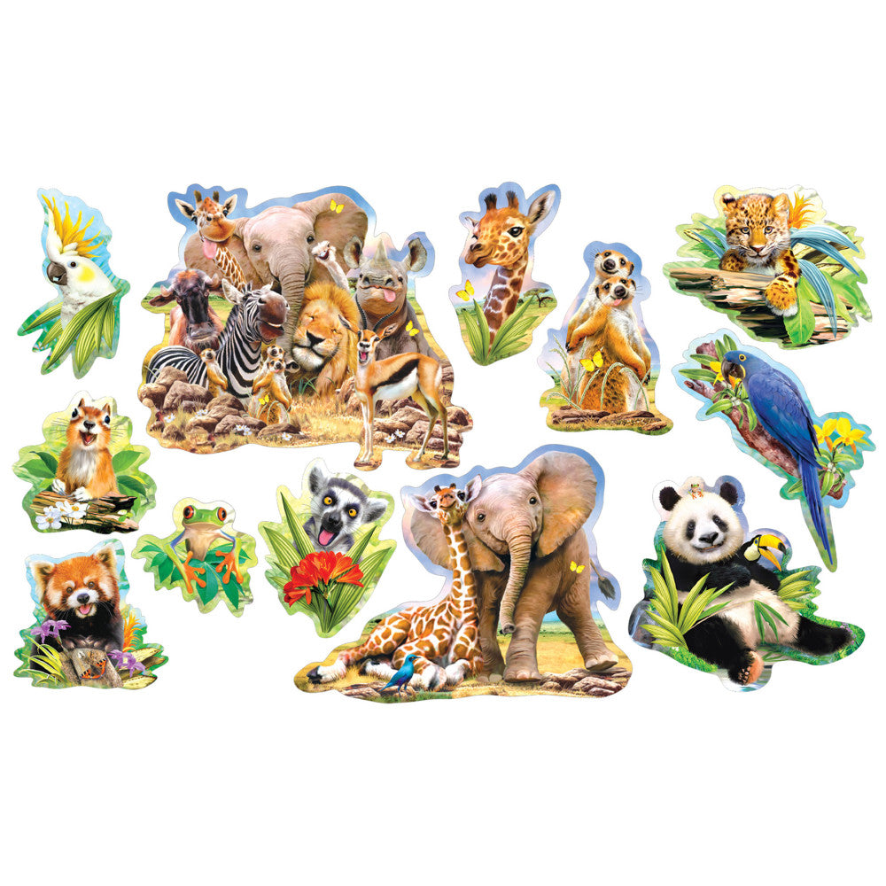 Cra-Z-Art Jungle Selfies 12-Pack Mini Shaped Puzzles