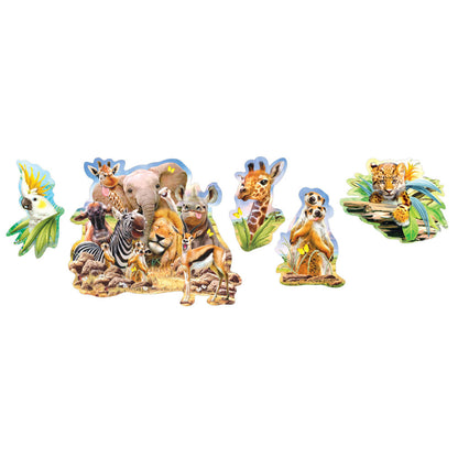 Cra-Z-Art Jungle Selfies 12-Pack Mini Shaped Puzzles