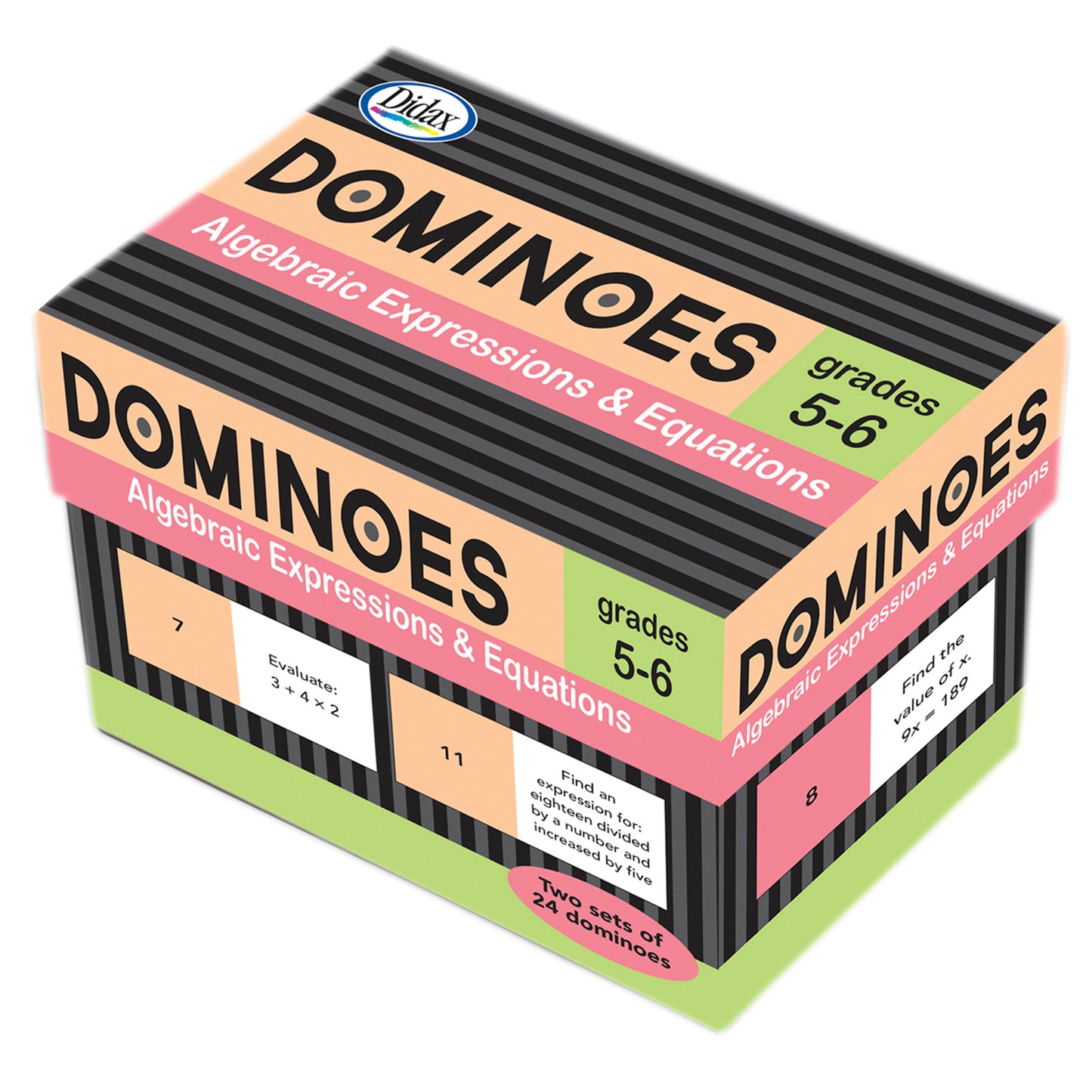 Didax Algebraic Expressions & Equations Dominoes - Learning Toy