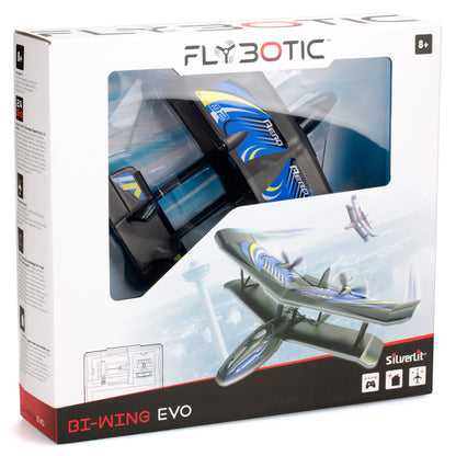 FLYBOTIC 3-Channel Bi-Wing Evo RC Plane Blue – Toys