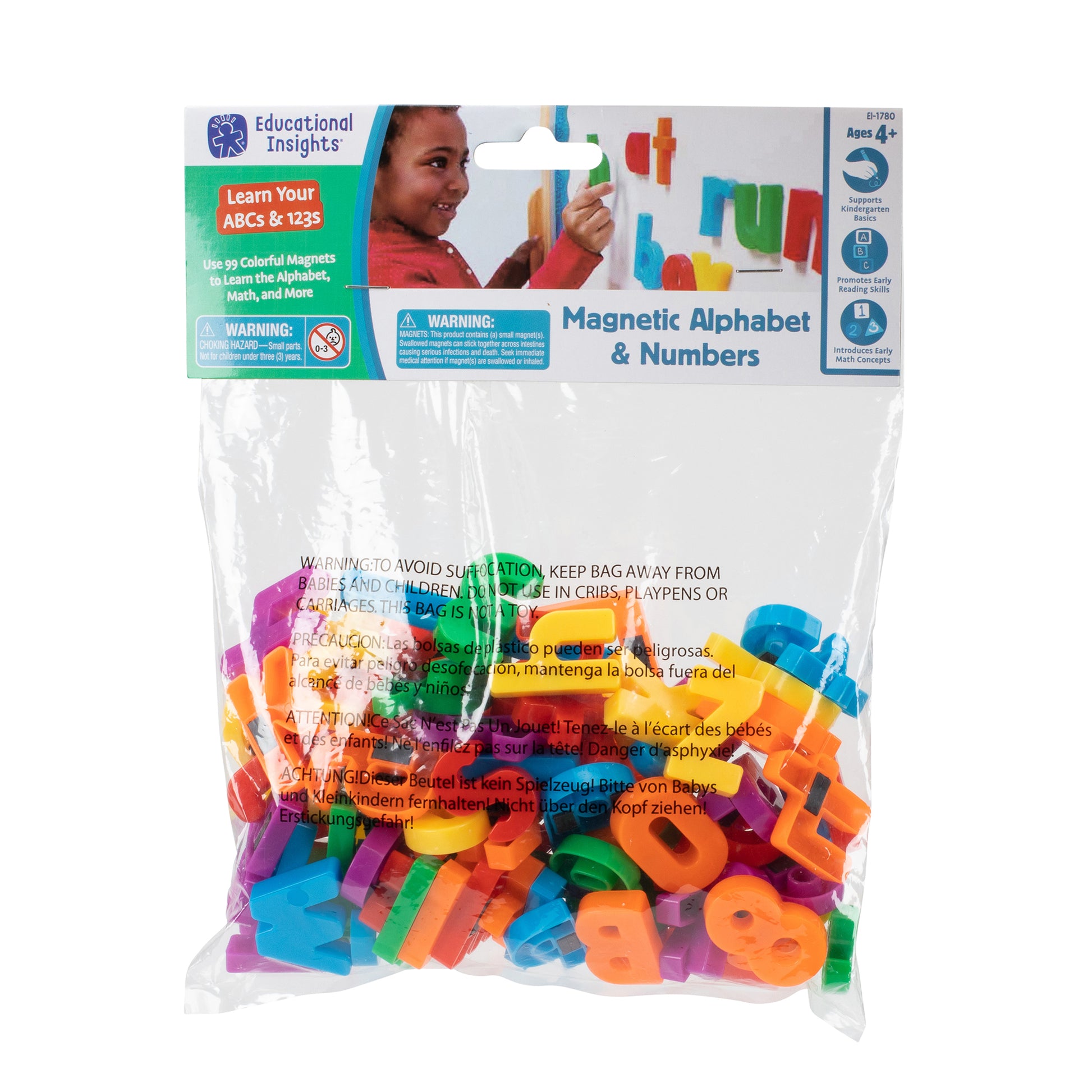 Educational Insights Magnetic Alphabet & Math Set - Colorful Learning Tools