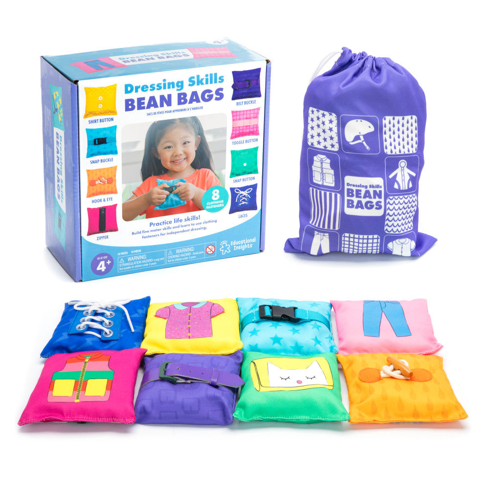 Educational Insights Learn to Dress Myself Bean Bags - Interactive Dressing Skills Toy