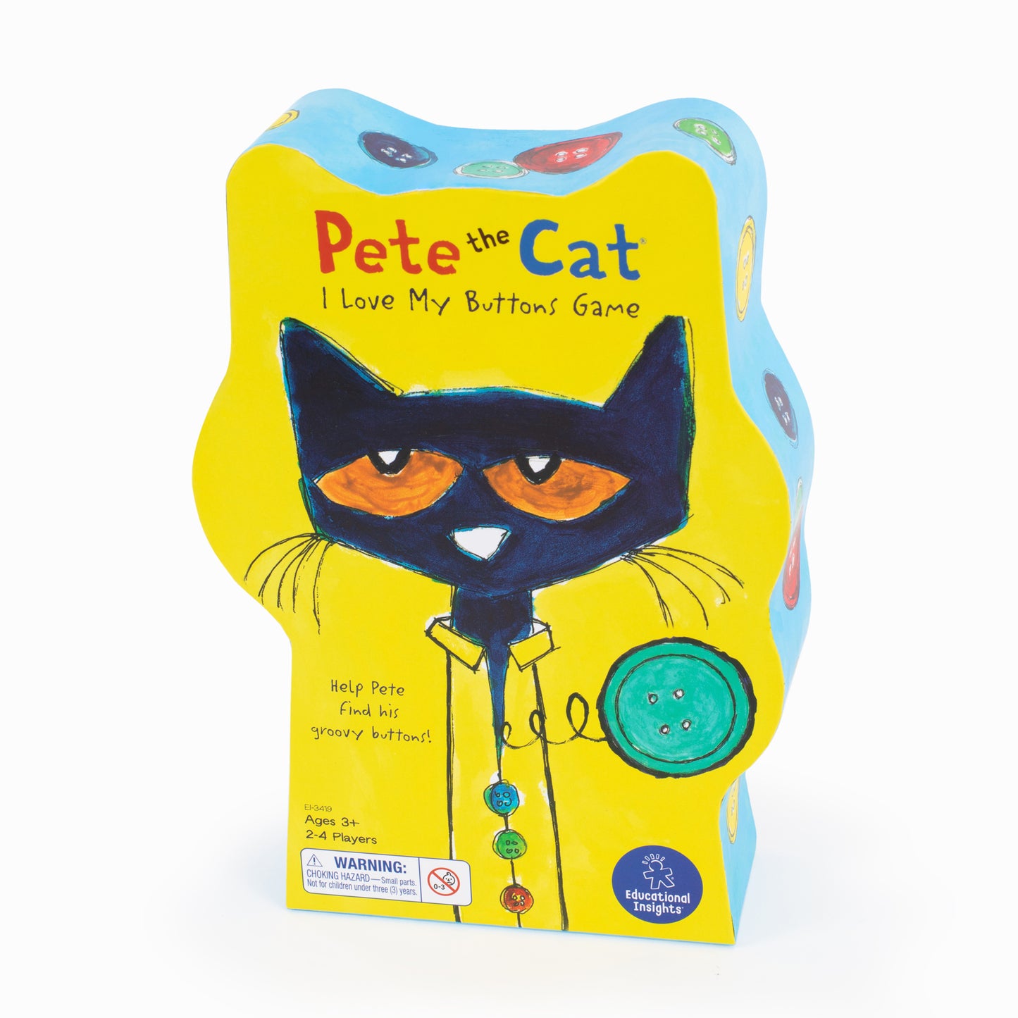 Educational Insights Pete the Cat I Love My Buttons Game - Interactive Matching Board