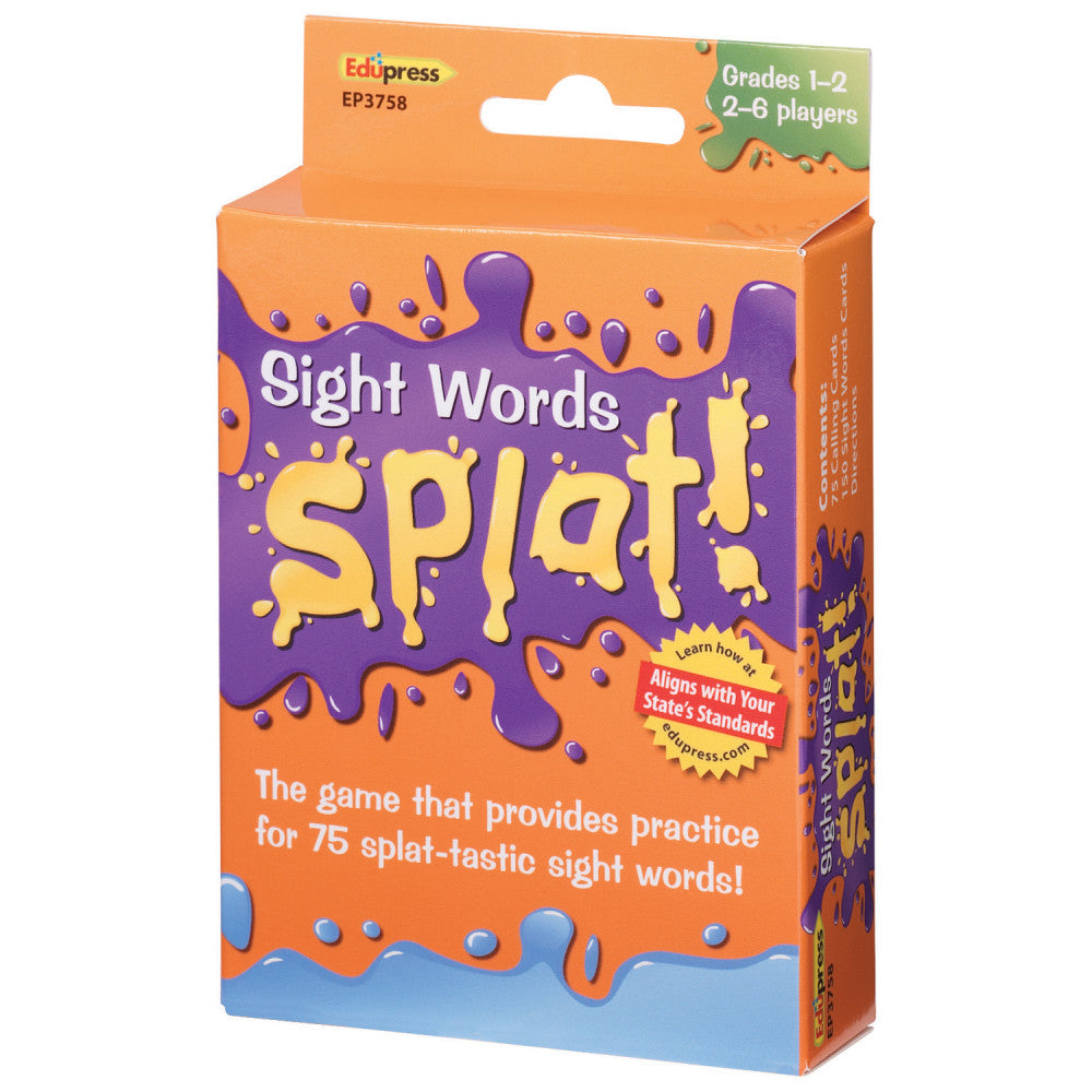 Edupress Sight Words Splat Game - Color-Coded Decks - Grades 1-2