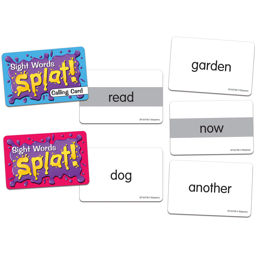 Edupress Sight Words Splat Game - Color-Coded Decks - Grades 1-2