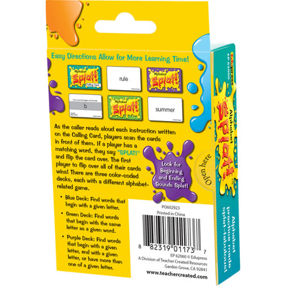 Teacher Created Resources Alphabet Splat Game - Colorful Educational Play