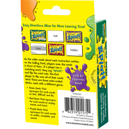 Teacher Created Resources Synonyms Splat Game - Educational Language Toy