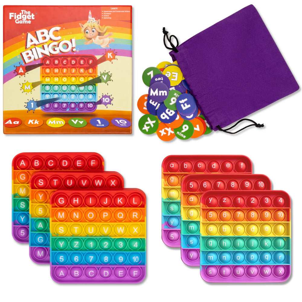 The Fidget Game ABC Bingo Educational Popping Mat Set
