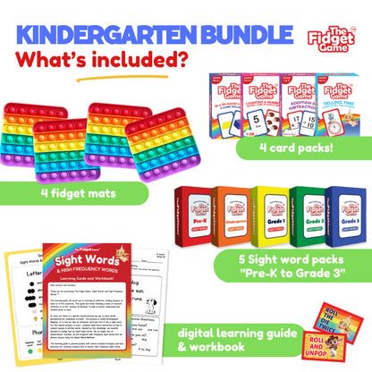 Fidget Game Kindergarten Mastery Learning Bundle - Educational Games
