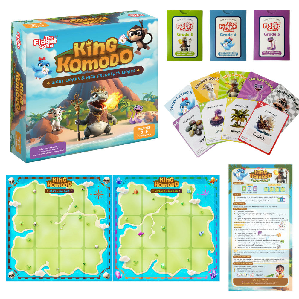 The Fidget Game King Komodo Educational Sight Word Adventure