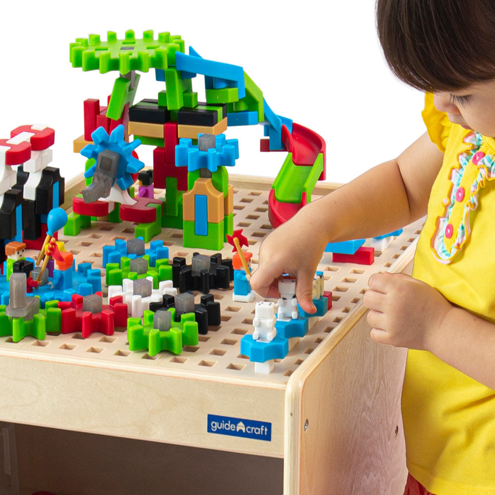 Guidecraft IO Blocks STEM Play Table - Colorful Engineering Fun