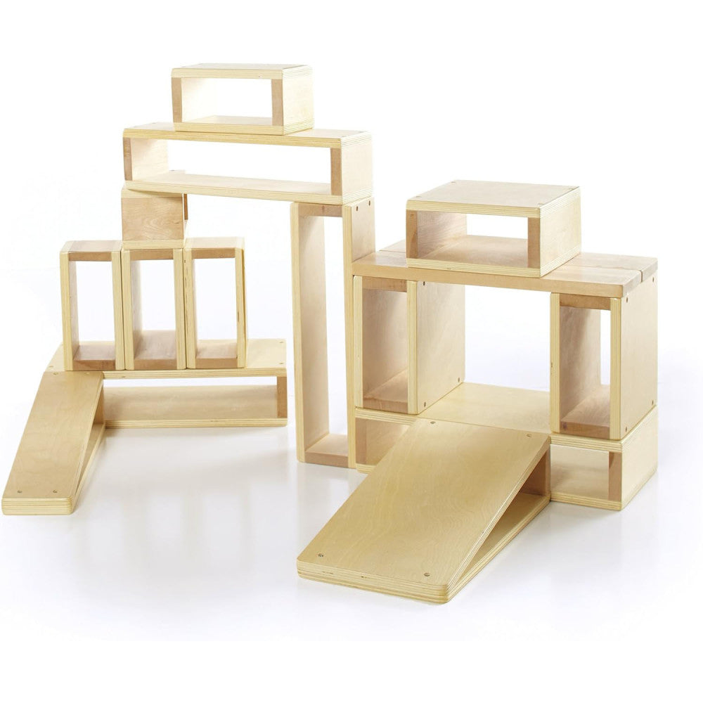 Guidecraft 16-Piece Oversized Hollow Blocks Set for Kids