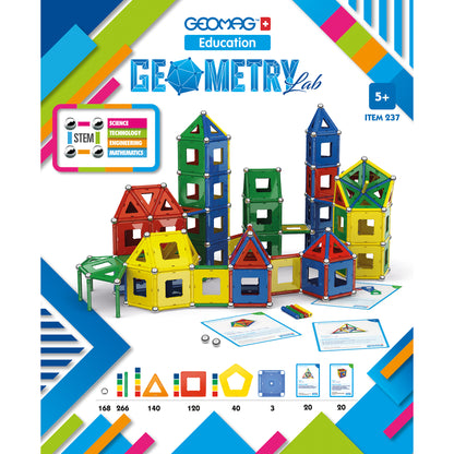 Geomag Geometry Lab Recycled Set - 737 Pieces - Vibrant STEM Learning