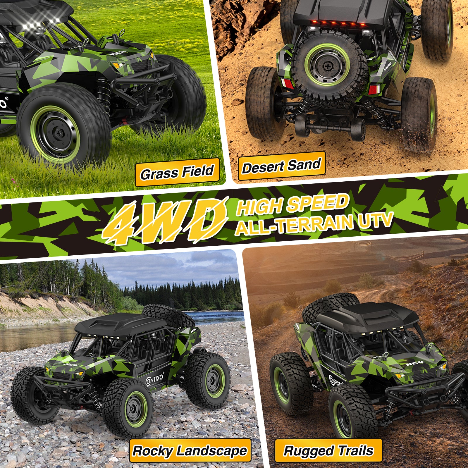 Contixo HC4 Dominator 1:16 Scale RC Offroad 4WD UTV Monster Truck