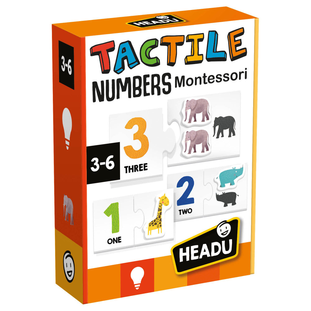 Headu Montessori Tactile Numbers Puzzle Set - 63 pc