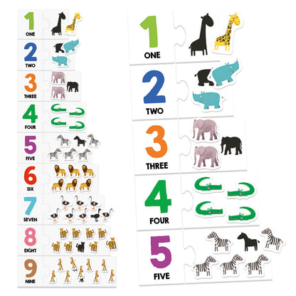 Headu Montessori Tactile Numbers Puzzle Set - 63 pc