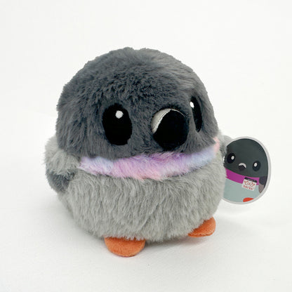 Borbs Whimsical Pigeon Plush with Rainbow Neck - Medium Size