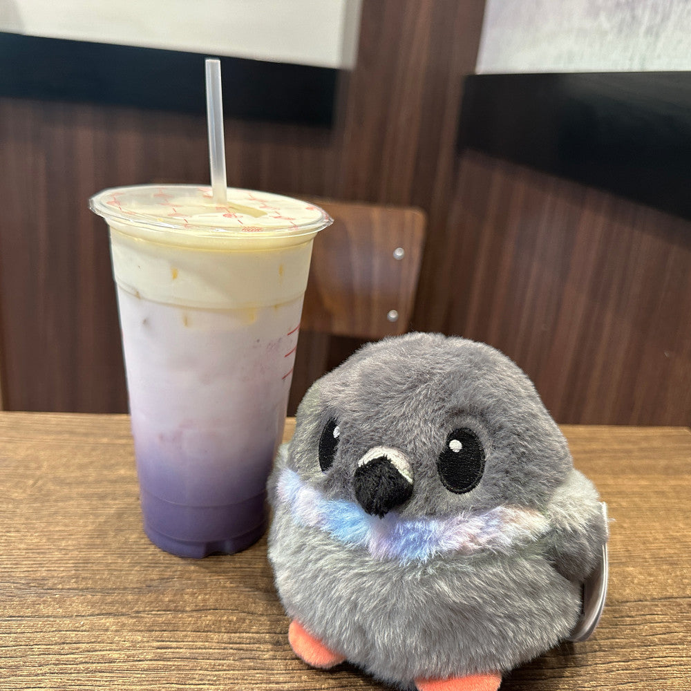 Borbs Whimsical Pigeon Plush with Rainbow Neck - Medium Size