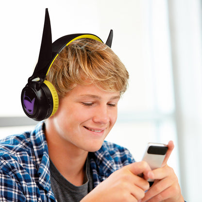 Batman-Themed Foldable Bluetooth & Wired Headphones