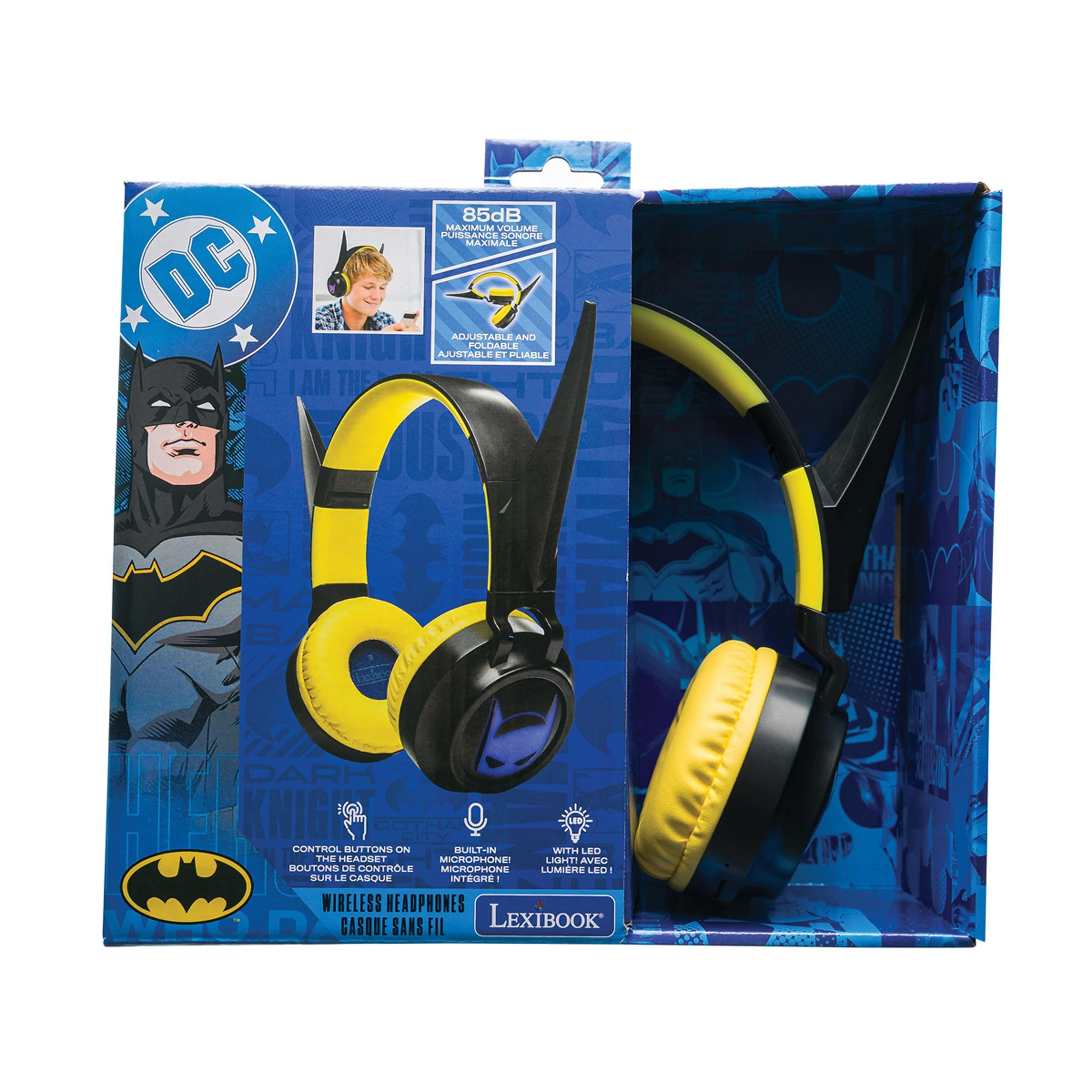 ヘッドホン BATMAN 75TH ANNIVERSARY HEADPHONE Batman-Themed Foldable Bluetooth & Wired Headphones - Volume Safe