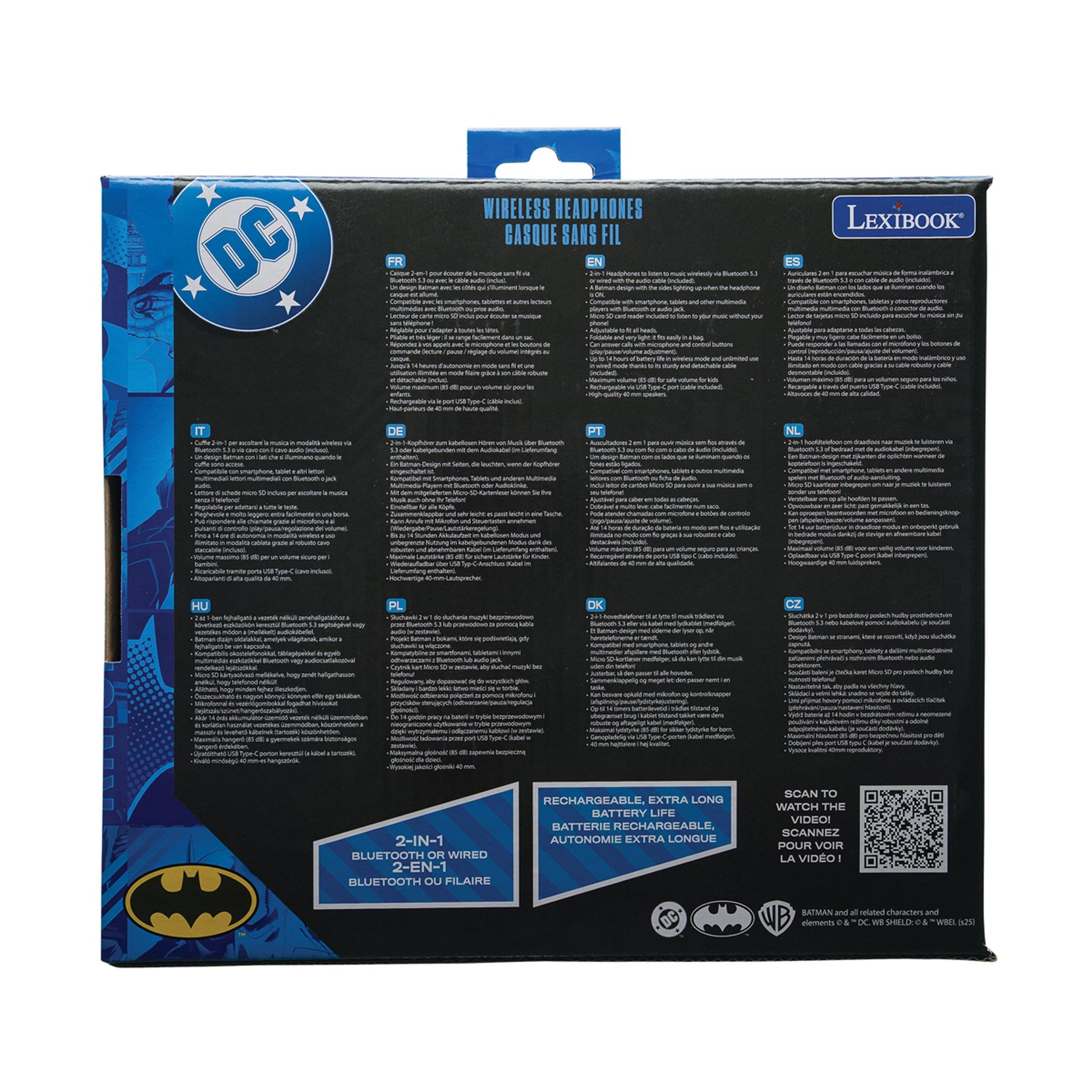 batman bike helmet toys r us Batman-Themed Foldable Bluetooth & Wired Headphones