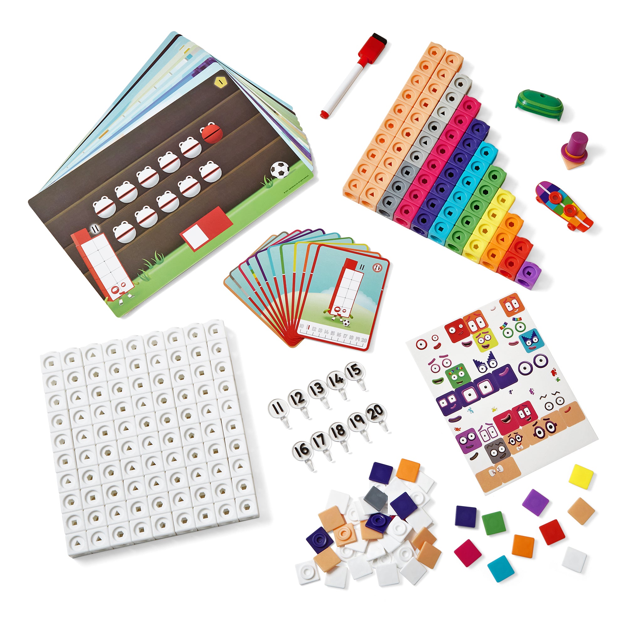 Hand2mind Blocks Hand2Mind Numberblocks MathLink Cubes 11-20 Activity Set - Educational ...