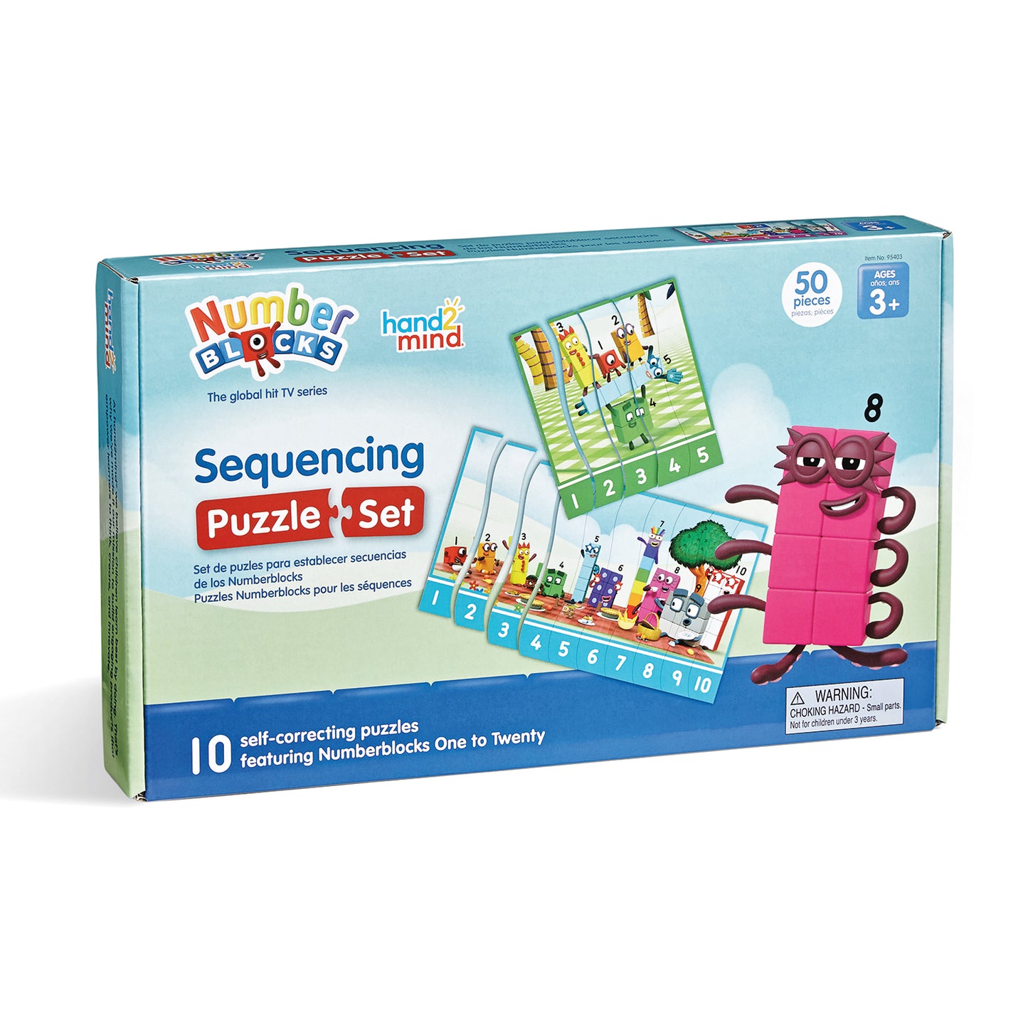 Hand2Mind Numberblocks Sequencing Puzzle Set