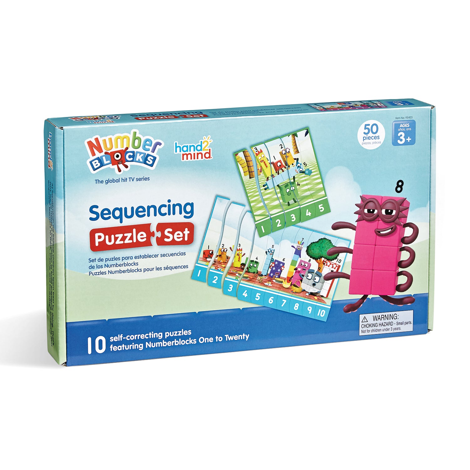 Hand2Mind Numberblocks Sequencing Puzzle Set