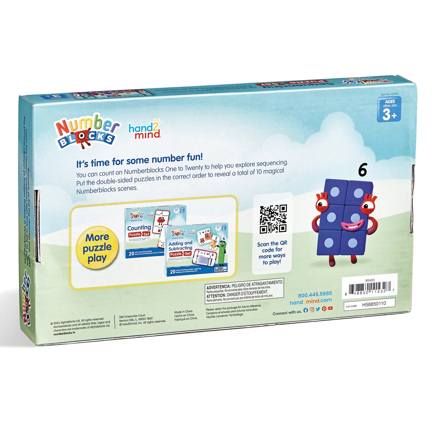 Hand2Mind Numberblocks Sequencing Puzzle Set