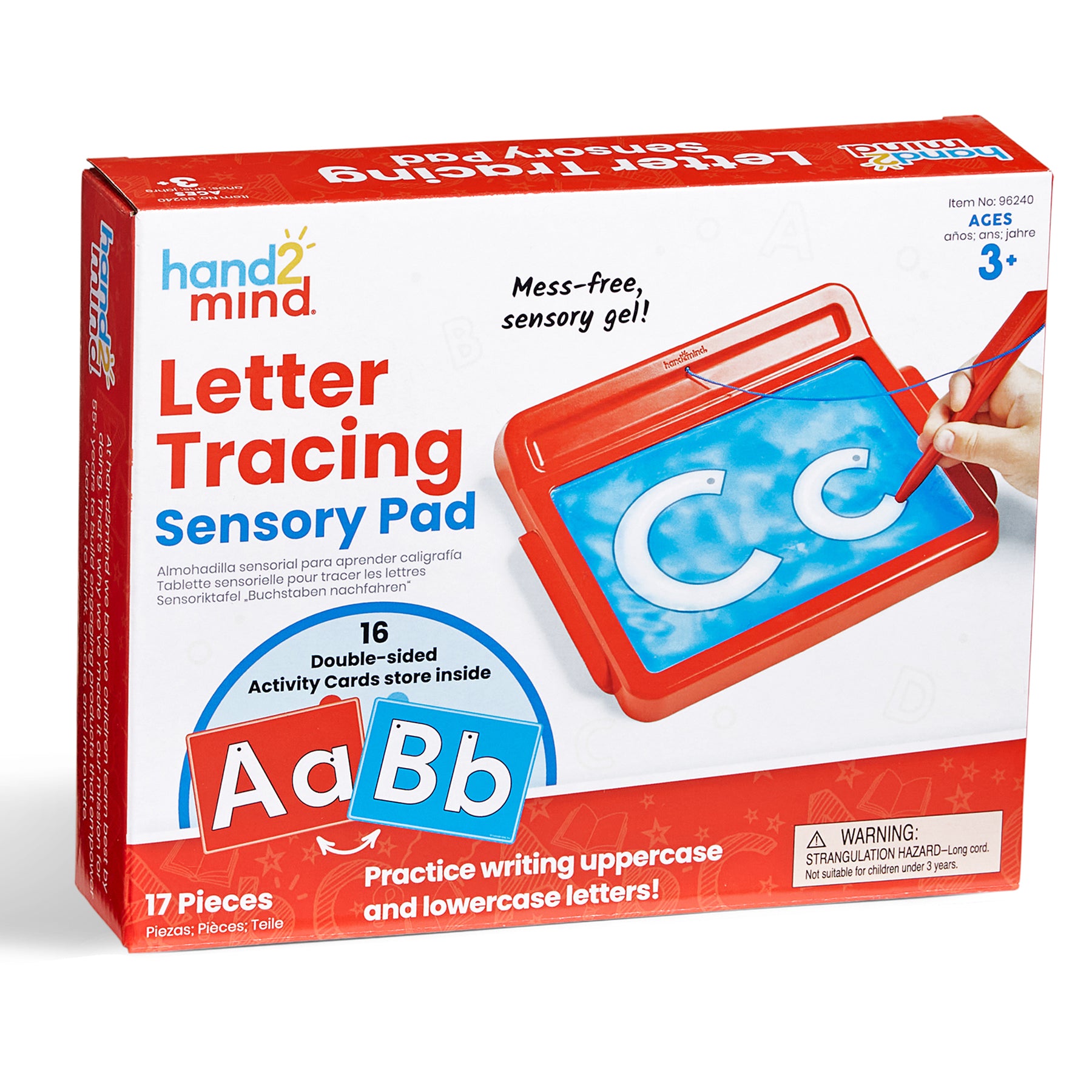 Hand2Mind Sensory Letter Tracing Pad - Gel Filled Learning Tool