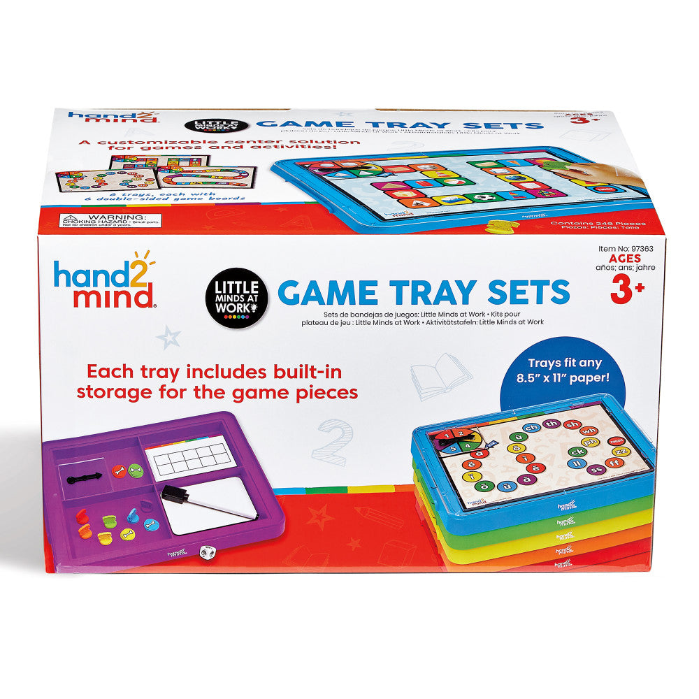 Hand2Mind Little Minds at Work - Tara West Designed Game Tray Set - Colorful