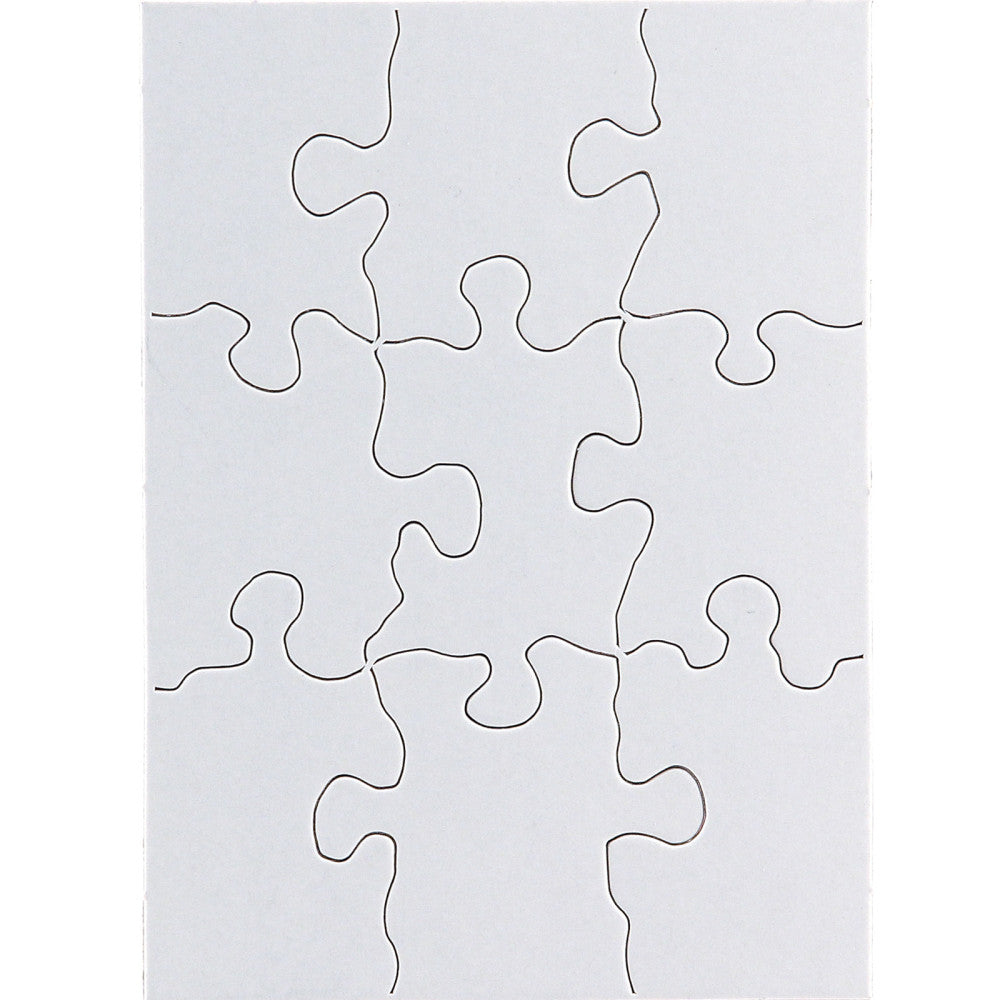 Hygloss DIY Compoz-A-Puzzle, 24-Pack Rectangular Jigsaw - 9 pc Each