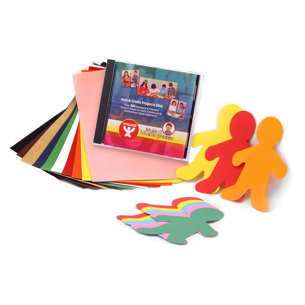 Hygloss Create-A-Story Book Treasure Box with 25 Blank Books and Craft Supplies