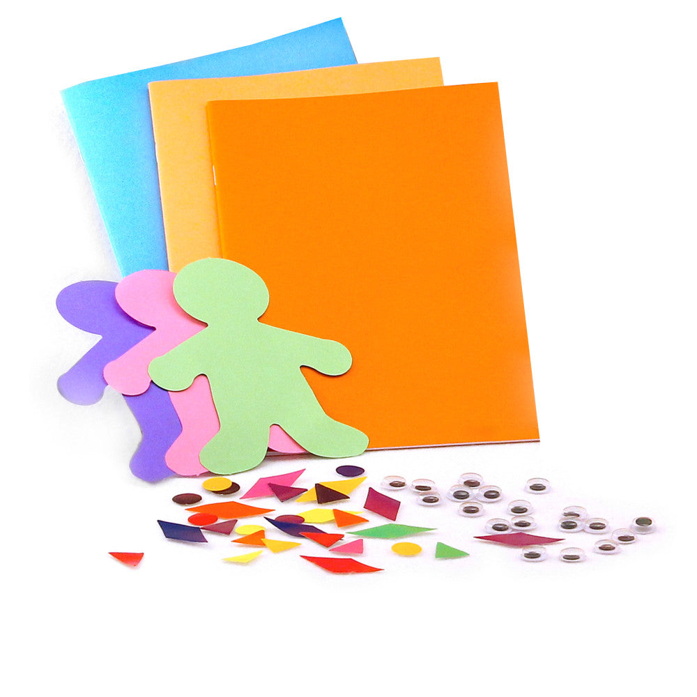 Hygloss Create-A-Story Book Treasure Box with 25 Blank Books and Craft Supplies