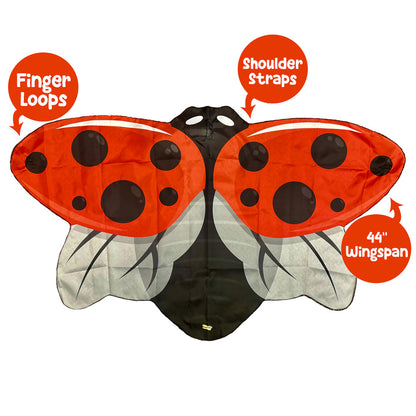 Insect Lore Ladybug Dress-Up Wings - Vibrant Red
