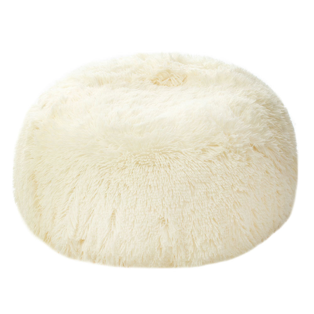 AirCandy Mongolian Faux Fur Inflatable Ottoman