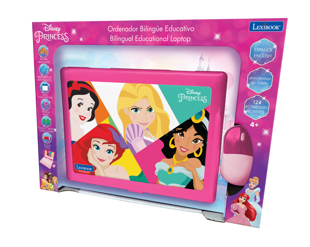 Princess Kids Computer Disney Princess Bilingual Educational Laptop with Interactive Activiti ...