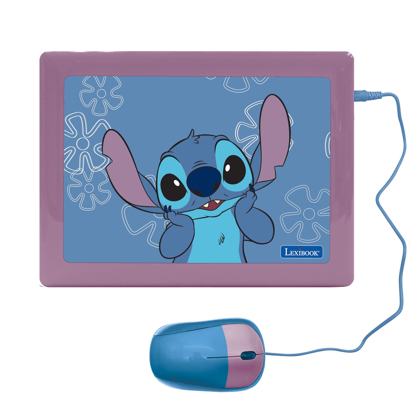 Lexibook Disney Stitch Bilingual Educational Laptop, 170 Activities, Blue