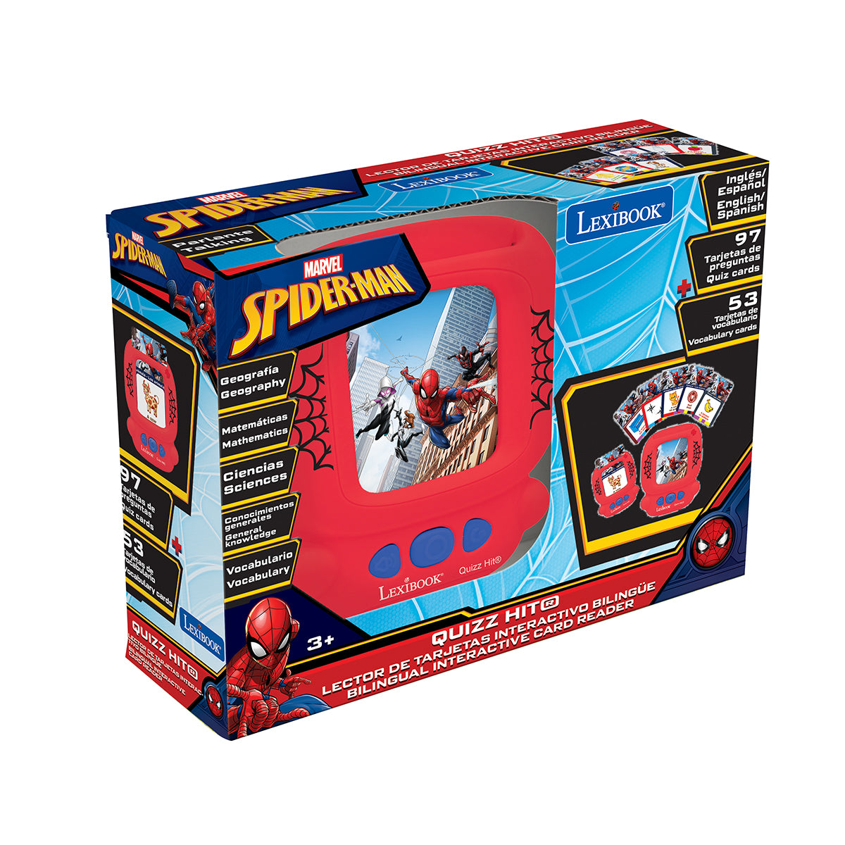 Spider Reader Spider-Man Bilingual Interactive Card Reader with 200 Educational Card ...
