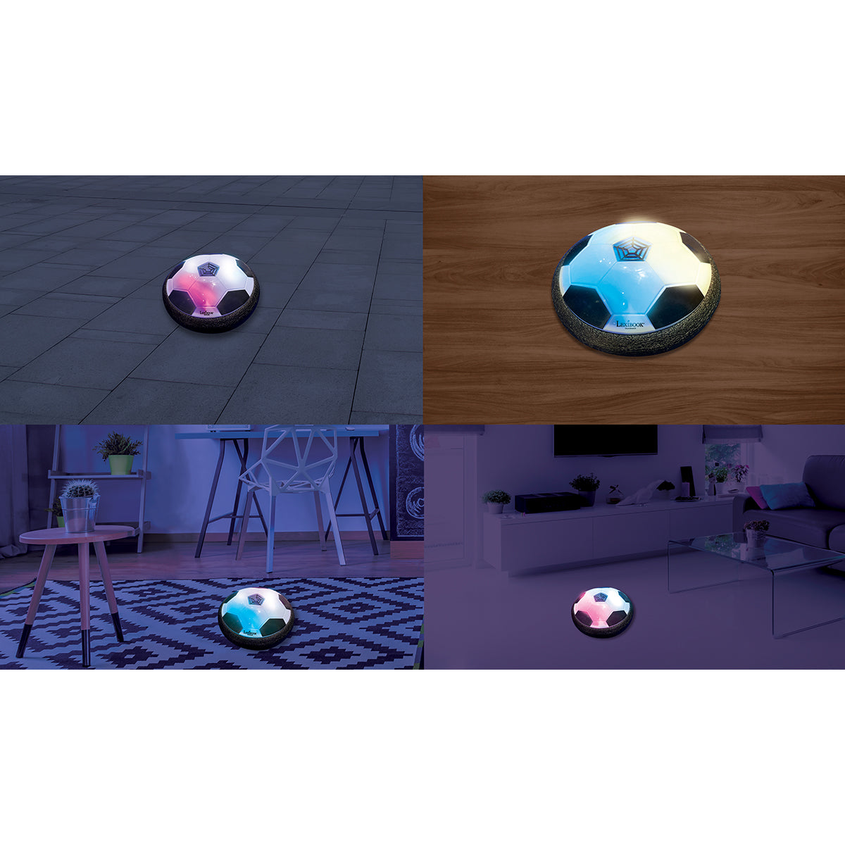 Lexibook AeroFoot Rechargeable Hover Soccer Game with LED Lights