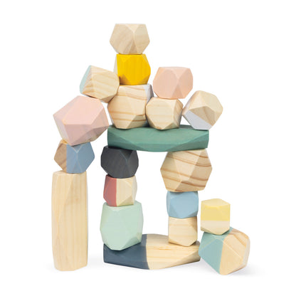Janod Sweet Cocoon - Colorful Stacking Wooden Stones