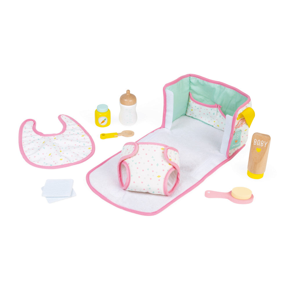 Janod Wooden Doll Nursery & Changing Playset