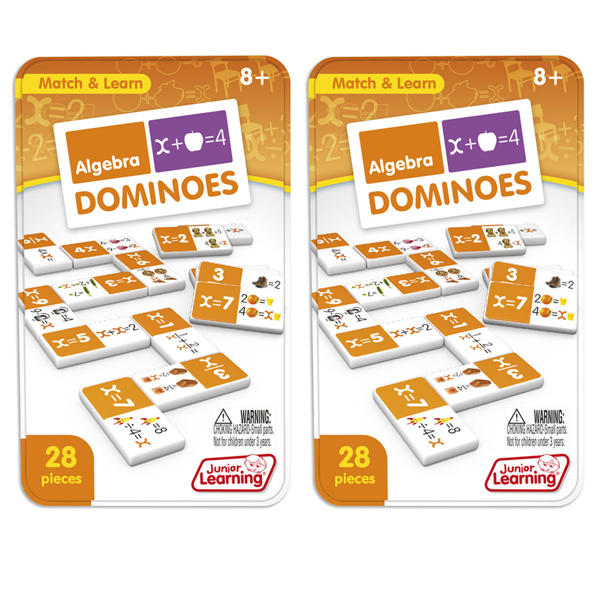 Algebra Matching Junior Learning Algebra Dominoes - Educational Matching Game - 2 Sets ...