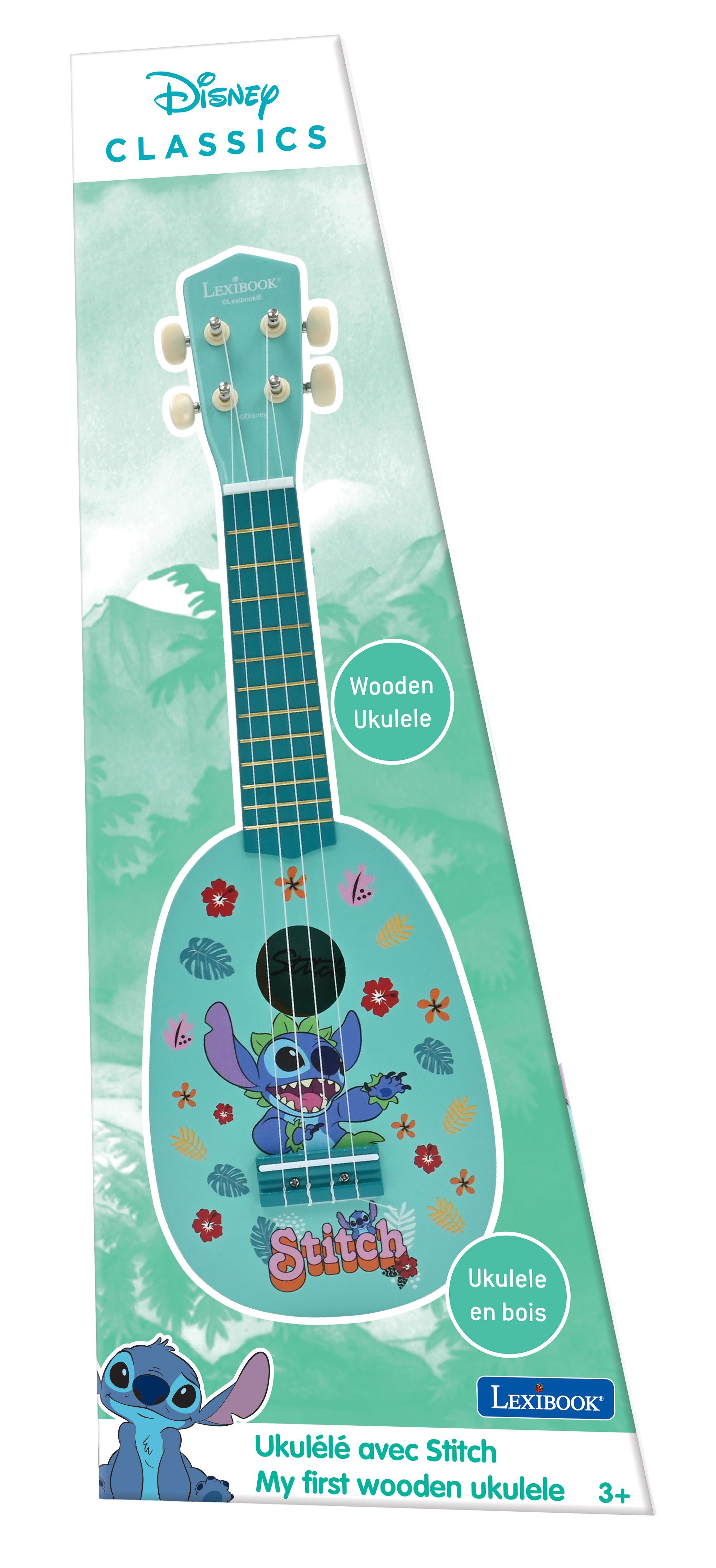 Stitch Themed Wooden Ukulele - Nylon String Music Maker – Toys